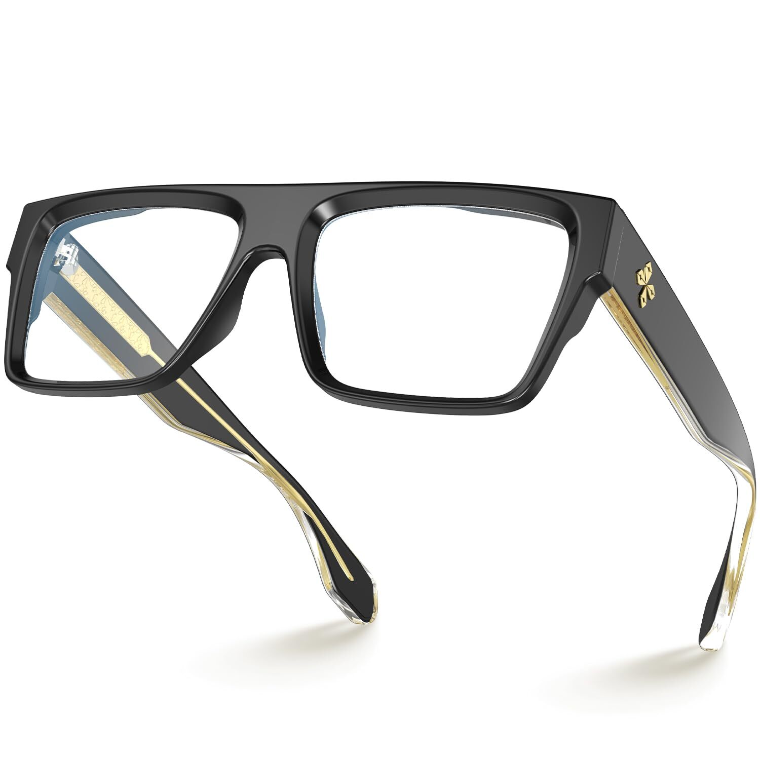 Square Full Rim Blue Light Blocking Glasses Large Fashion Computer Multi Colo...