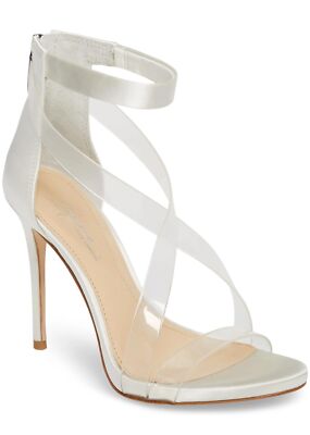 Imagine Vince Camuto Womens Devin4 Sandal M Clear/Deluxe Satin