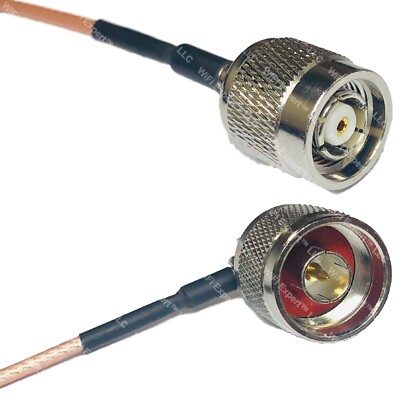 RG316 RP-TNC MALE to N MALE ANGLE RF Cable Rapid-SHIP LOT