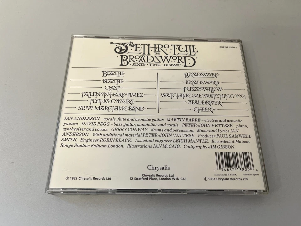 Jethro Tull – The Broadsword And The Beast -made in UK- CD © 1982/? - Bild 3 von 3