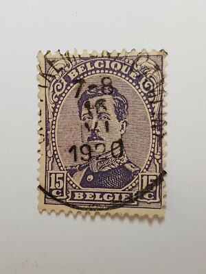 コレクション Limited rare stamps 15 stamps Rare Vintage 1920 Belgique 15 Cent Postal Stamp Collector 15C