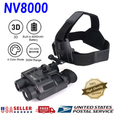 NV8000 4K 1080P 3D Night Vision Binocular Infrared Head Mounted Goggles US STOCK