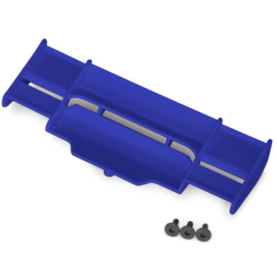 Traxxas 6721X Blue Wing w/ 3x8mm Screws (3) : Rustler 4x4 VXL