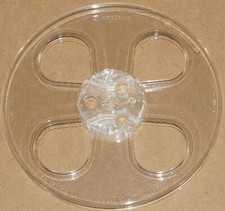 VINTAGE AUDIOTAPE CLEAR EMPTY TAKE UP REEL 7" x 1/4"