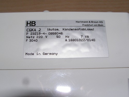 New old stock - Hartmann&Braun 23219-4-0856046 CGKA 2 Condensate Discharge boxed - Imagen 4 de 15