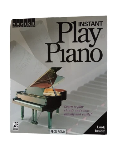 INSTANT PLAY PIANO!--With 4 CDs.  Box is sealed or unopened.