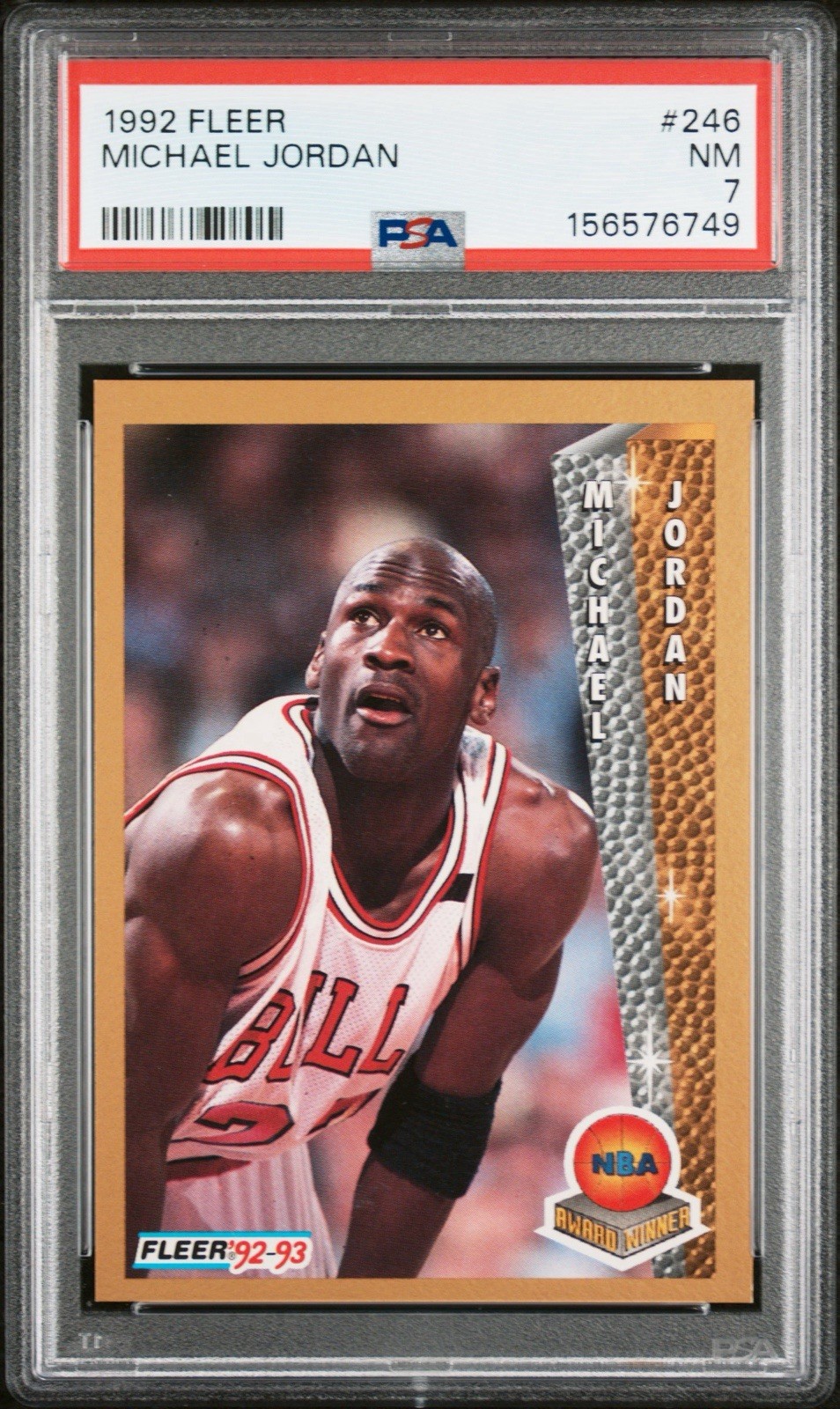 1992 FLEER #246 MICHAEL JORDAN PSA 7