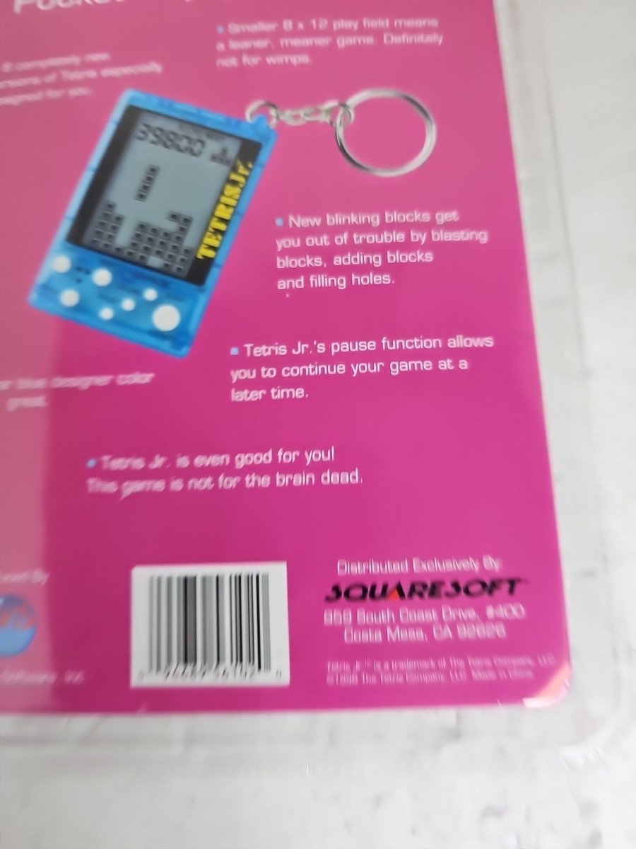 TETRIS Jr Squaresoft Electronic Pocket Key Chain Game Travel