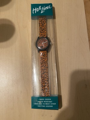 NEW NIB HOT LINE vintage 1985 Jacques Farel Jaguar Swiss Watch, Swatch
