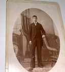 Rare Antique ID'd Deaf Society of America Man! Game Inventor! CT Cabinet Photo! — photo 3