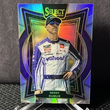 2025 Panini Select NASCAR Racing Grandstand Tier #89 Denny Hamlin Silver Prizm