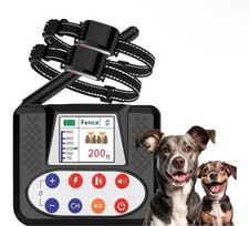 Electric Fence For Dog With LCD Screen Portable With Remote Training Collar 2dog