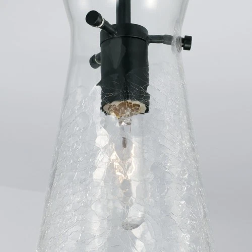 Capital Lighting Mila 6" Glass Down - Black 1-Light - Picture 2 of 3