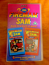 BBC VHS VIDEO "2 on 1"  FIREMAN SAM 78 mins 1987 Tested