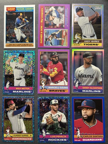 2025 Topps Heritage Lot 18 Cards Parallels Chrome Sparkles Colors | eBay