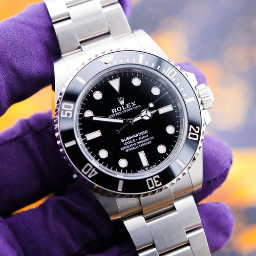 Rolex Submariner 124060 No Date 40mm Silver Oyster Men’s Watch Full Set 2025’