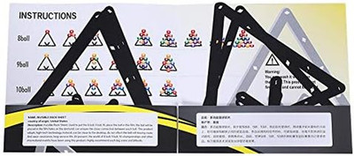 Magic Ball Rack Magic Rack Sheet, Billiard Rack Holder, 6Pcs Billiard Rack Bl...