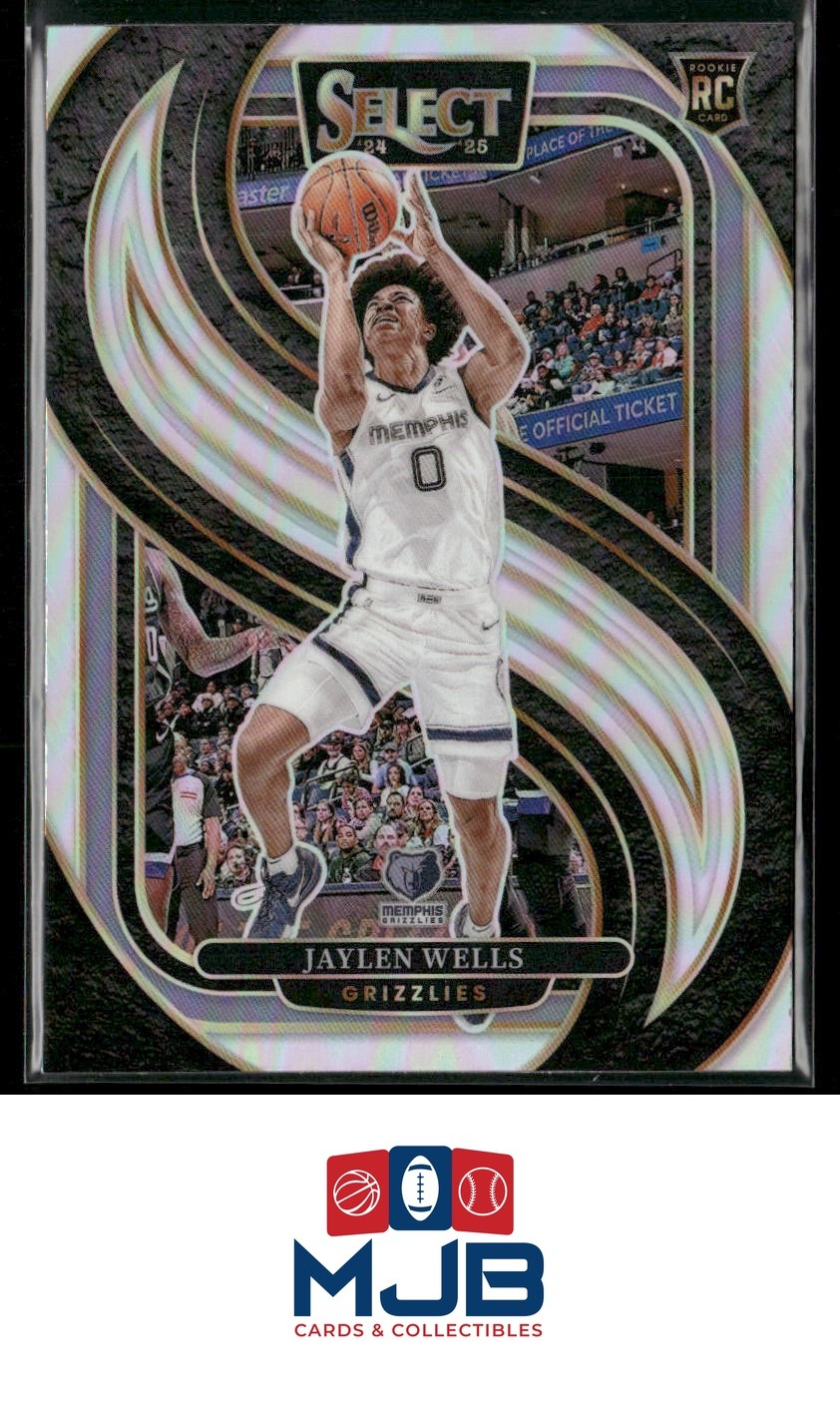 2024-25 Panini Select Jaylen Wells Silver Prizm Rookie #188 Memphis Grizzlies