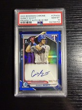 2024 Bowman Chrome Auto Blue Refractor Quincy Scott  /150 PSA 10 Pop 1