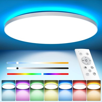 Led ceiling light dimmable remote control 24W RGB color changing LED ceiling lamp 30cm