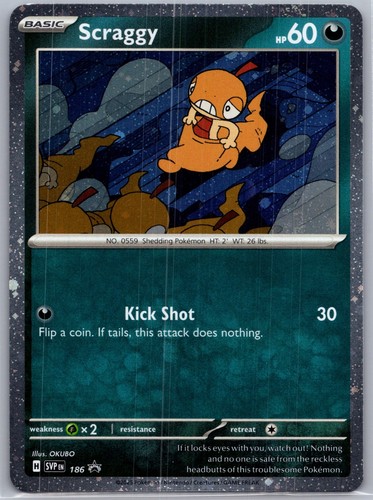 Scraggy (Cosmos Holo) 186 Promo Scarlet & Violet Promo Pokemon Near Mint