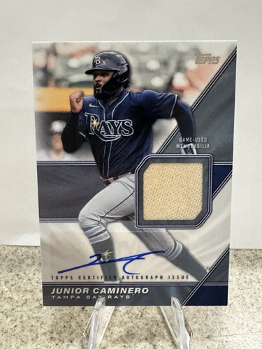 2026 Topps Junior Caminero Major League Material Card Auto /99 #MLM2-JC - Rays