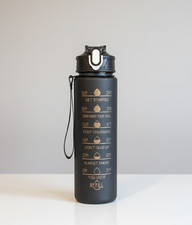 750ml Leakproof BPA-Free Water Bottle| Reusable| School| Gym| Work| Time Marker|