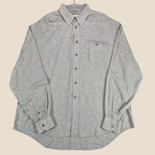 Joseph, Joseph Abboud Collection Dress Shirt Mens XL Gray Rayon Made in Italy Vintage