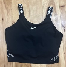 Nike Pro Women's Dri-FIT Shelf-Bra Cropped Tank Top DD6450-010 XS Black B-1 