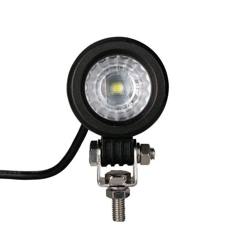 Phare rond 1 LED noir de 5.75 pouces pour moto custom