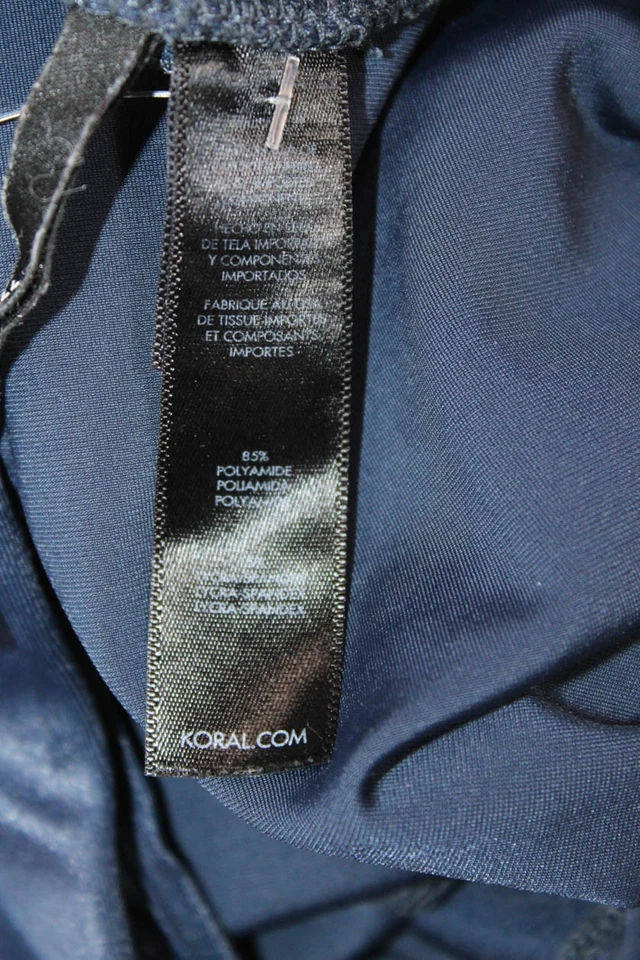 Leggings informales Koral brillantes de cintura alta de longitud completa azul marino talla S Foto 4 de 4