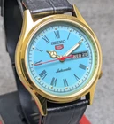 vintage seiko 5 automatic day date movemvent no. 6309A japan made men's watch.
