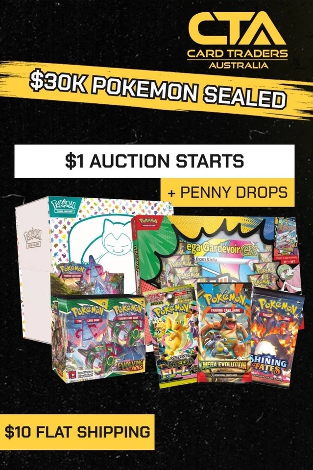 $30K POKÉMON SEALED STREAM - $1 AUCTION STARTS + PENNY DROPS