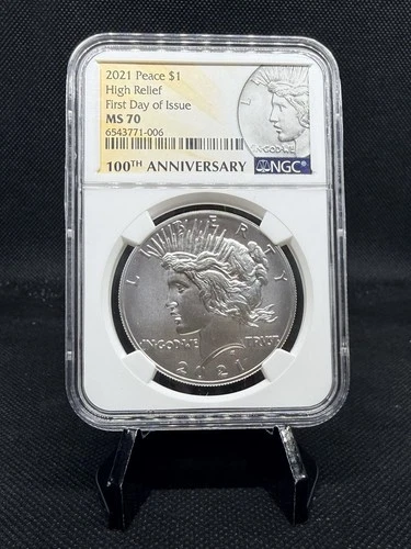 2021 High Relief Peace Dollar NGC MS70 First Day of Issue!