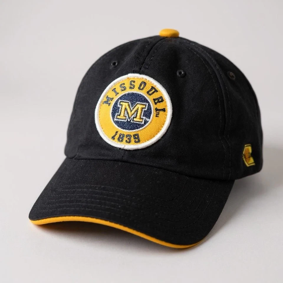 Sombrero de los Tigres de Missouri Equipo Universitario por Coliseum Negro Dorado Logo M 100% Algodón Foto 2 de 4