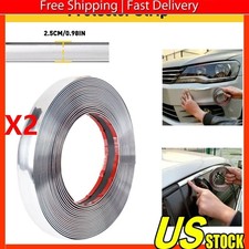 2x 25mm Chrome Trim Molding Decoration Strip Accessories Car Door Side Protector