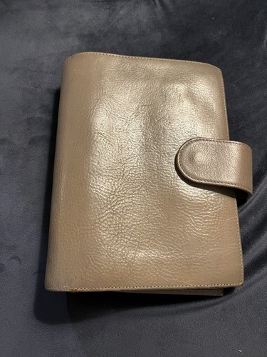 Gillio Firenze Compagna A5 Calfskin Leather Planner Epoca Gray - Mia Cara