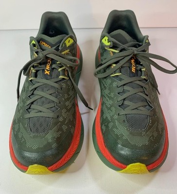 HOKA Tecton X Men's Training Shoes. Thyme/Fiesta Size 9.5 Olive Green One One