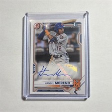 Topps Bowman Paper Prospect Autograph Rookie Hansel Moreno #PAPR-HM Mets 2021
