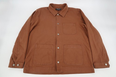 #ad American Giant Roughneck Chore Jacket Mens XL Brown Canvas Unisex $200 USA NWOT $99.96