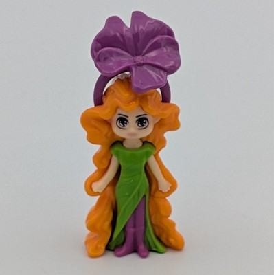 Kinder Joy Flower Princess Purple Ring Orange Hair Green Dress Mini Toy VV046