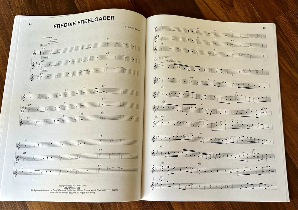 Miles Davis-Kind Of Blue Sheet Music Transcribed Scores For 5 Songs - Image 4 of 4