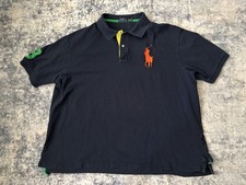 Polo Ralph Lauren Polo Shirt Mens 3XB Navy Red Big Pony Green 3 Rugby Pique