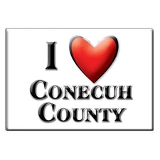 Conecuh County - Fridge Magnet I Love Souvenir Usa Gift Idea