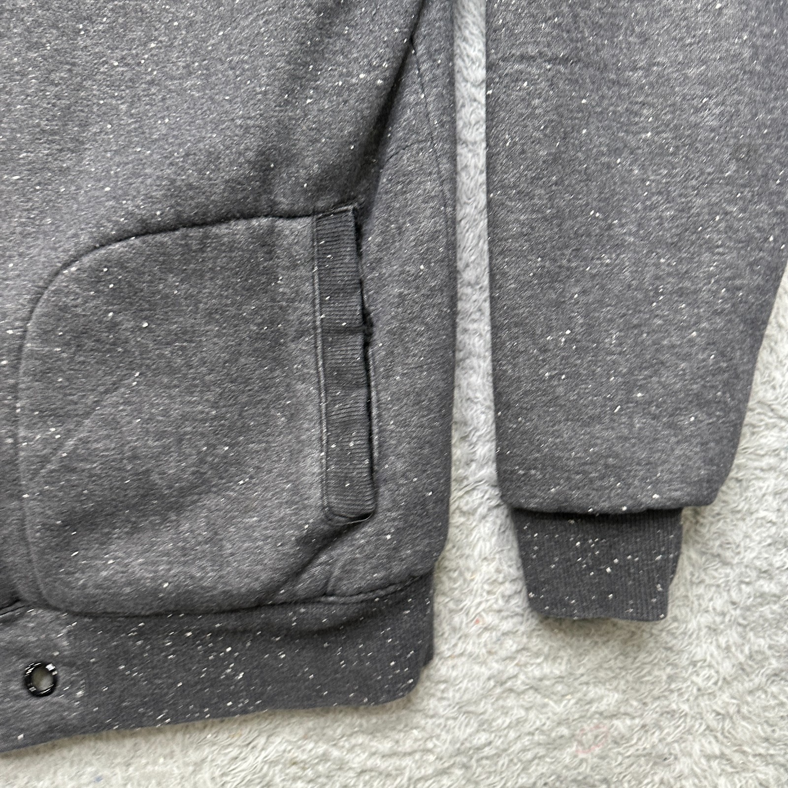 Billabong Sherpa Lined Hoodie Mens XL Gray Sweatshirt Jacket Full Zip Y2K image 8