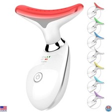 7 Color Light Therapy Face  Neck Massager for Firming  Smoothing Skin