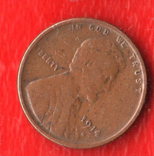 1914-S 1c Lincoln Cent   Very Good Condition Nice Coin