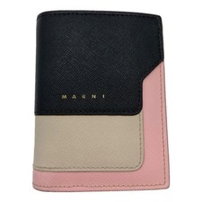 MARNI          Bi-fold wallet Black, beige, pink PFMOQ14U13