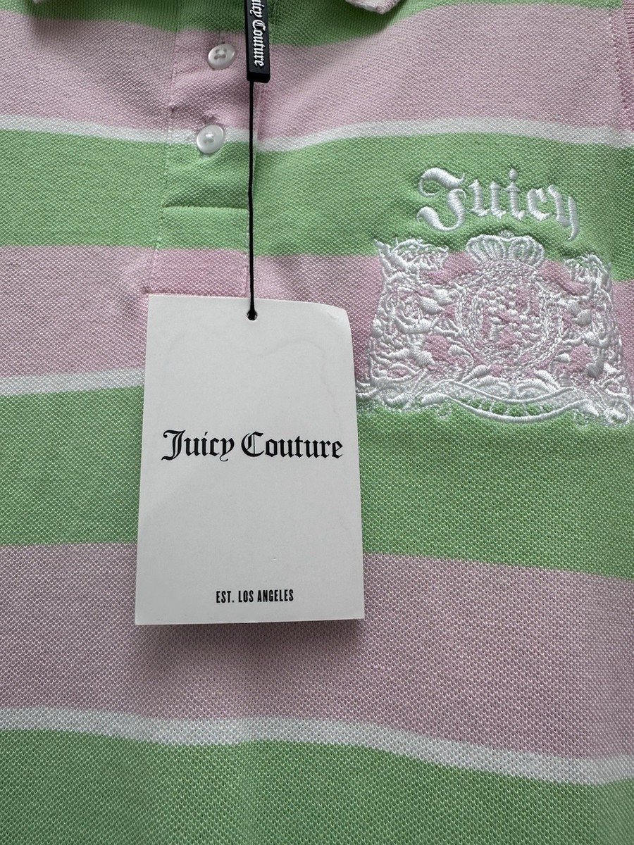 Juicy Couture Pink and Green Striped Dress UK Exclusive NWT | eBay