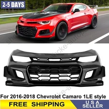 Complete Front Bumper Grille Kit 1LE style For 2016 2017 2018 Chevrolet Camaro